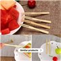 Whispering Fantasy Lot de 100 fourchettes à fruits jetables en bois de 9 cm