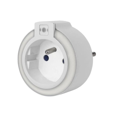 Perel Veilleuse LED avec prise et capteur crépusculaire