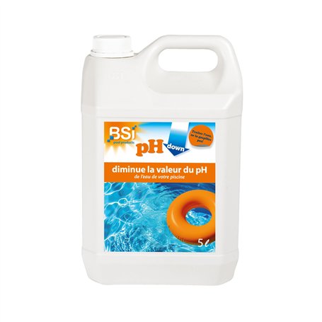 BSI - pH Moins - Liquide - Pour Diminuer Et Stabiliser Le Potentiel Hydrogène De l'Eau - Idéal En Piscine Et Spa - Retrouvez Une