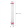 Rouleau a Patisserie de 22cm, Rouleau Patisserie Plastique Rouleau à Pâtisserie Portable with Bagues en Silicone pour Gâteau Fon