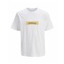 T-shirt à manches courtes homme Jack & Jones JORSPLIT AOP BRANDING TEE 12272993 Blanc