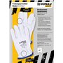 DONAU SAFETY Gants de travail en cuir de chèvre de qualité supérieure - 1 paire - Taille 9 - Blanc - Gants en cuir avec poignet 