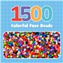 La Manuli Lot de 1500 grandes perles à repasser de 10 mm - Taille XL - Pour enfants à partir de 3 ans - Kit de recharge de perle
