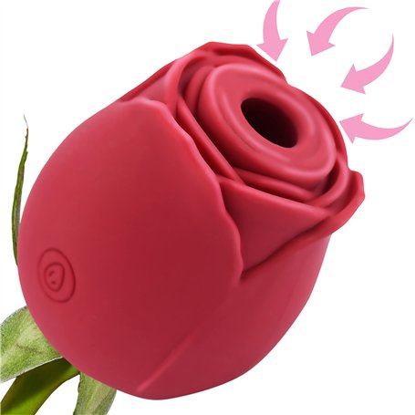 Vibromasseur 6.6cm ⌀5.9cm Stimulateur Clitoridien à Succion 10 Modes vibro Rose Silicone Sex Toýs Femme Suceurs de Clitoris Sex