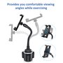Support Tablette Voiture Porte Gobelet à Col de Cygne, Oilcan Porte Tablet Porte Gobelet avec Bras Long Flexible pour iPad Pro A