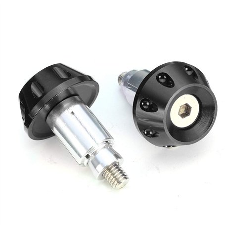 NICOLIE 7/8inch 22mm Universal Moto Guidon Poignées à la Main Bar Embouts Bouchons Slider-Noir