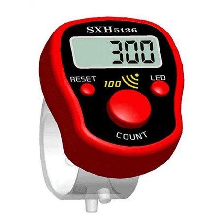 linlinfa Mini Stitch Marker Row Finger Counter LCD Electric Digital Display with Light for Sewing Knitting Weave Tool Or Buddha