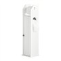 SoBuy® FRG135-W Support Papier Toilette Armoire Porte-Papier Toilette Porte Brosse WC Meuble de Salle de Bain sur Pied en Bois -