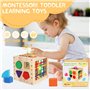 ChaneeHann Forme de tri Jouet en Bois à partir de 1 an, Trieur de Formes, Jouets Sensoriels Montessori, Motricité Fine Jeux de t