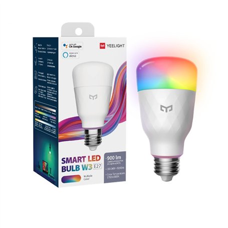 Yeelight Smart LED Ampoule W3 Multicolore Dimmable Lumière Ambiante E27 Commande Vocale Xiaomi Google