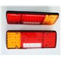 24/7Auto 2 x arrière 12 V LED 5 Fonctions Design ultra fin pour camion remorque basculant pour châssis LKW pour caravane Camion 