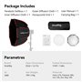 SMALLRIG RA-D60 Softbox Parabolique, 60cm/23,6" Softbox à Dégagement Rapide avec Sac de Transport, Compatible avec SMALLRIG RC 6
