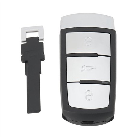 Be In Your Mind 1 Coque de Clé à 3 Boutons pour Clé de Contact de Voiture Coque de Clé à Distance Compatible avec Passat 3C B6 B