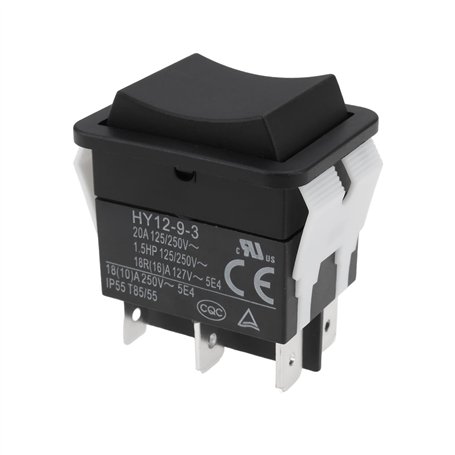 Create idea Interrupteur ¨¤ Bascule HY12-9-3 ¨¤ 6 Broches Bouton-poussoir 125/250 V pour Outils ¨¦lectriques Industriels Et ¨¦qu