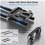 SIRUI V-Lock Base Station and Wedge Kit, Universal V Mount Battery Plate with Dual 15mm Rod Clamp for Camera Power Supply, Quick