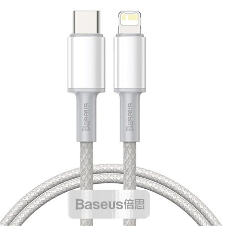 Câble USB-C vers Lightning Baseus CATLGD-02 Blanc 1 m