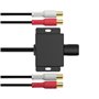 Chelink - Amplificateur audio de voiture RCA avec boutons de contrôle du volume et gain -espace pour auto, moto, haut-parleurs, 