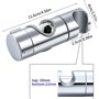 Joyoldelf Support Douche à Main Remplaçable Support Pommeau de Douche 19-25MM à Diamètre Réglable ABS Chromé