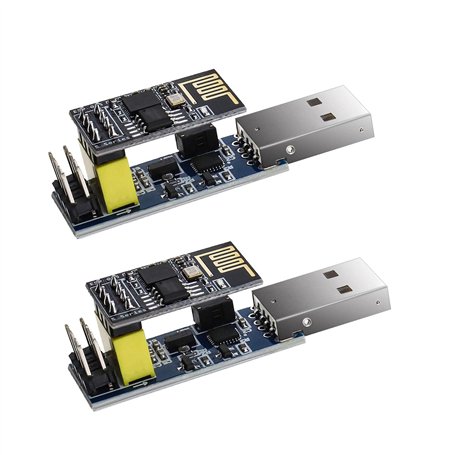 The Lord of the Tools 2pcs Carte de Module ESP8266 ESP-01 ESP01S WiFi Émetteur-Récepteur sans Fil Série Kit Adaptateur Convertis