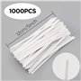 LUTER 1000 pièces 12cm Cravates torsadées en Papier Blanc Attaches de Sac réutilisables Cravates torsadées en Papier Sacs de Bon