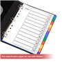 Create idea Lot de 10 intercalaires A4 extra larges multicolores 11 trous en polypropylène renforcé avec onglets de couleur pour