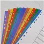 Create idea Lot de 10 intercalaires A4 extra larges multicolores 11 trous en polypropylène renforcé avec onglets de couleur pour