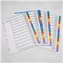 Create idea Lot de 10 intercalaires A4 extra larges multicolores 11 trous en polypropylène renforcé avec onglets de couleur pour