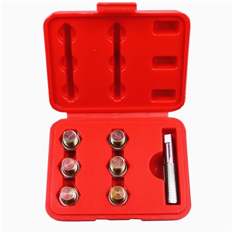BestsQ M15x1.5MM Bouchon de vidange d'huile Kit de réparation de Filetage de Robinet Vis de Carter d'huile Outil de rechapage