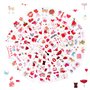20 Feuilles Tatouages Temporaires Saint-Valentin Autocollants de Peau Adhésifs Faux Tatouage Transfert à l'eau Durable pour Fête