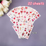 20 Feuilles Tatouages Temporaires Saint-Valentin Autocollants de Peau Adhésifs Faux Tatouage Transfert à l'eau Durable pour Fête