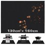 WOCVRYY Tapis de Barbecue 130x160cm Tapis Barbecue Sol d'Extérieur Pliable Tapis de Grille Anti Feu BBQ Tapis Réutilisable Facil