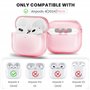 ULAK Coque de protection pour Airpods 4, coque de protection en TPU souple transparent antichoc avec porte-clés pour Airpods 4 [