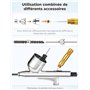 Oasser 20 Pcs Kit de Nettoyage pour Aérographe Comprenant 1 Pot de Nettoyage et 8 Filtres en Coton avec Support 5 Brosses de Net