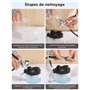 Oasser 20 Pcs Kit de Nettoyage pour Aérographe Comprenant 1 Pot de Nettoyage et 8 Filtres en Coton avec Support 5 Brosses de Net