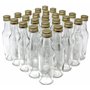 Aromhuset Lot de 25 bouteilles en verre vides de 50 ml avec verres à vodka