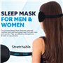 Masque de sommeil 3D profond pour les yeux - Cadeau pour homme ou femme, forme profilée profonde, masque de sommeil confortable 