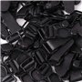 Awasa Lot de 50 crochets porte-jarretelles pour corset, jarretelles ou ceintures, noir
