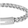 Lacoste Bracelet en Chaîne pour Homme Collection ADVENTURER en Acier Inoxydable avec une Plaque Gravée - 2040091