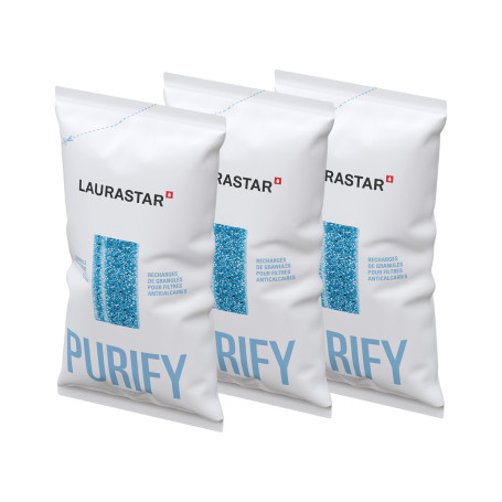 LAURASTAR Filtre anti calcaire 3 recharges granulés filtre S Pure Plus/Xtra