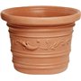 Vase rond festonnéØ couleur de résine de 50cm Terracotta Double Edge