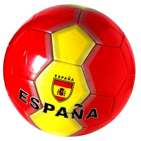 CUCUBA Ballon de football Espagne avec école Espagnol Taille 5 Couleur rouge/jaune