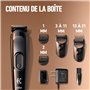 Gillette King C Tondeuse Electrique Pour Hommes, Sans Fil Avec Lames Affûtées Inusables, Tête Lavable, Coffret Avec 4 Sabots Dif