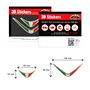 Quattroerre 32114 Autocollant 3D Décoration Italie, 50 x 110 mm