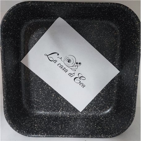 LA CASA DI EVA Plaque carrée pour four et friteuse à air 20 x 20 cm h 5 cm en excellent revêtement anti-adhésif renforcé fabriqu