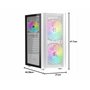Noua Orizon M111 Boîtier ATX Blanc pour PC Gaming, Prend en Charge E-ATX, 0,50 mm SPCC, 3 Ventilateurs LED ARGB orientables (2 x