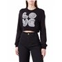 Love Moschino Cropped Fit Sweat-Shirt à Manches Longues et col Rond Maillot de survêtement