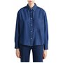 United Colors of Benetton Camicia 5dhjdq07u Tricot, Bleu, XX-Small Femmes