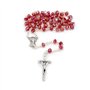 Holy Family Chapelet effet cristal rouge avec croisière avec l'image de Notre-Dame et Croix/Grains 6 mm/Collier chapelet religie