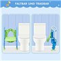 Siège de Toilette Enfant Réglable, Siège de Toilette avec Escalier Réglable en Hauteur, Entraîneur de Toilette pour Enfants en B