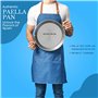 Garcima Poêle à Paella en Acier Poli, Gris, 50 cm, Lot de 6